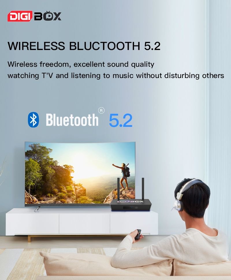 DIGIBOX D3 Plus Bluetooth 5.2 product feature graphic