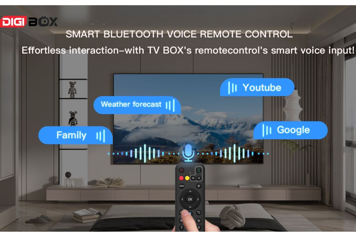 DIGIBOX D3 Plus voice remote control feature detail