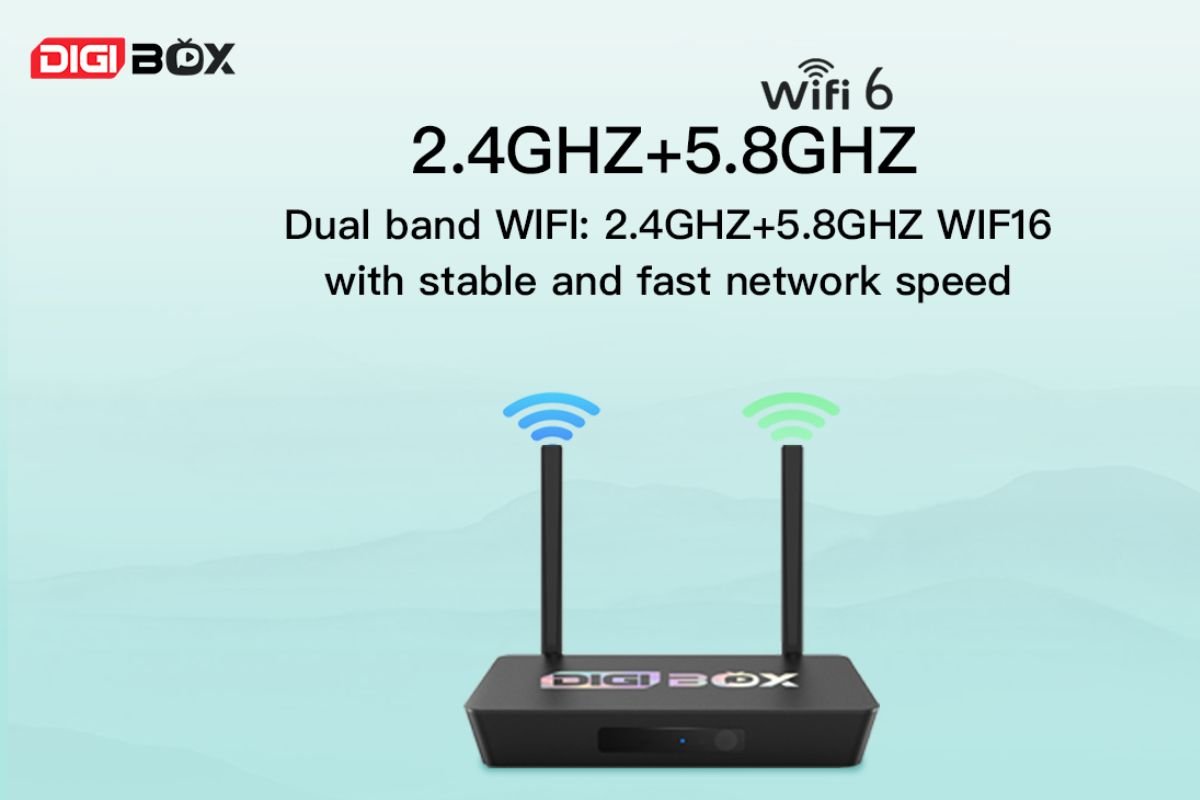 DIGIBOX D3 Plus dual-band Wi-Fi connectivity detail