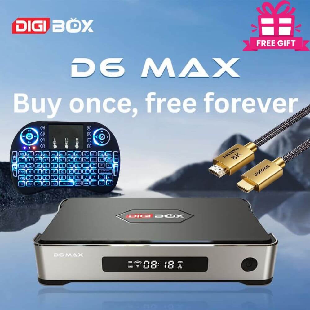 Original retail box with keyboard, 8K HDMI cable and remote cover