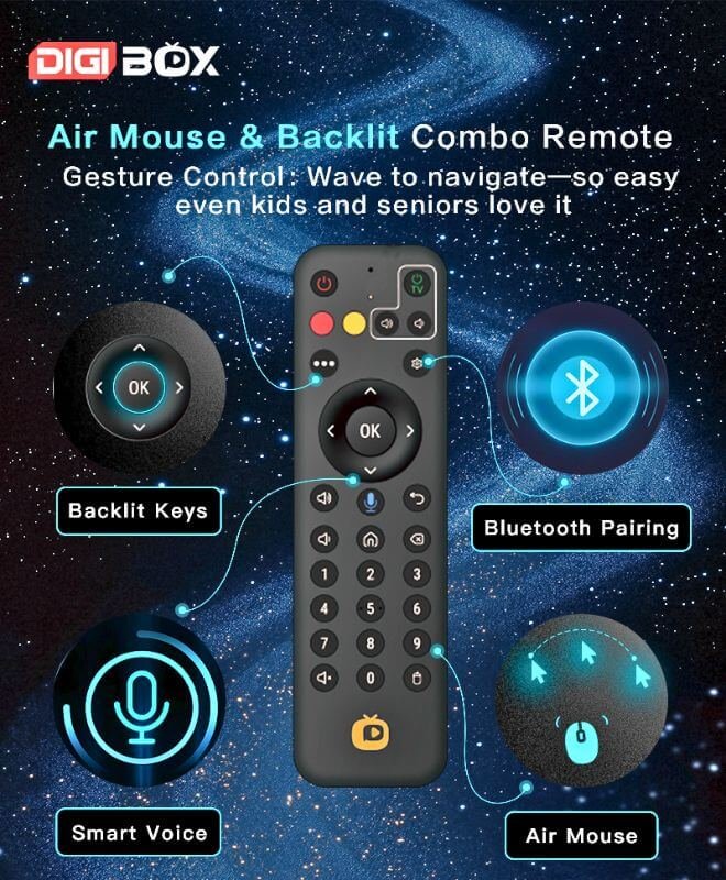 DIGIBOX D6 MAX Air Mouse voice remote control features