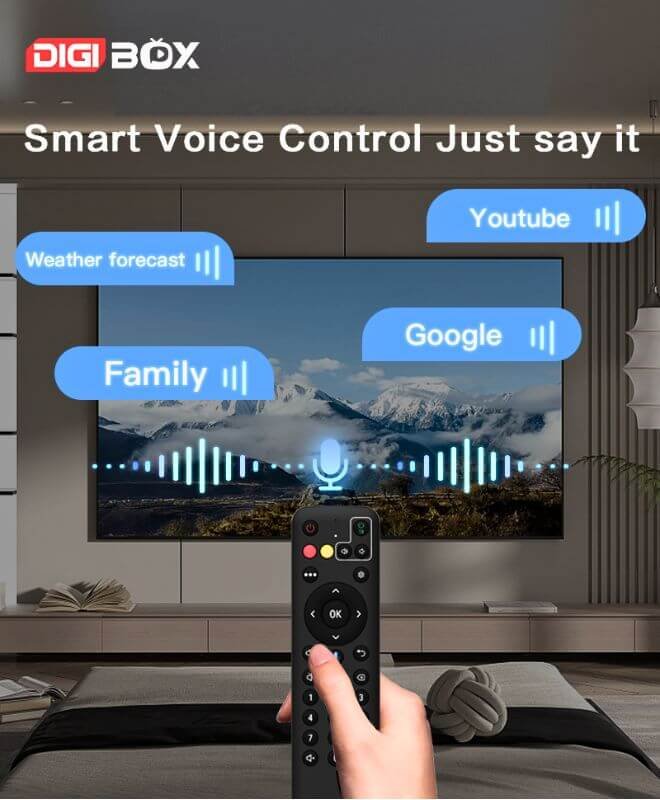 Smart voice control features on the DIGIBOX D6 MAX