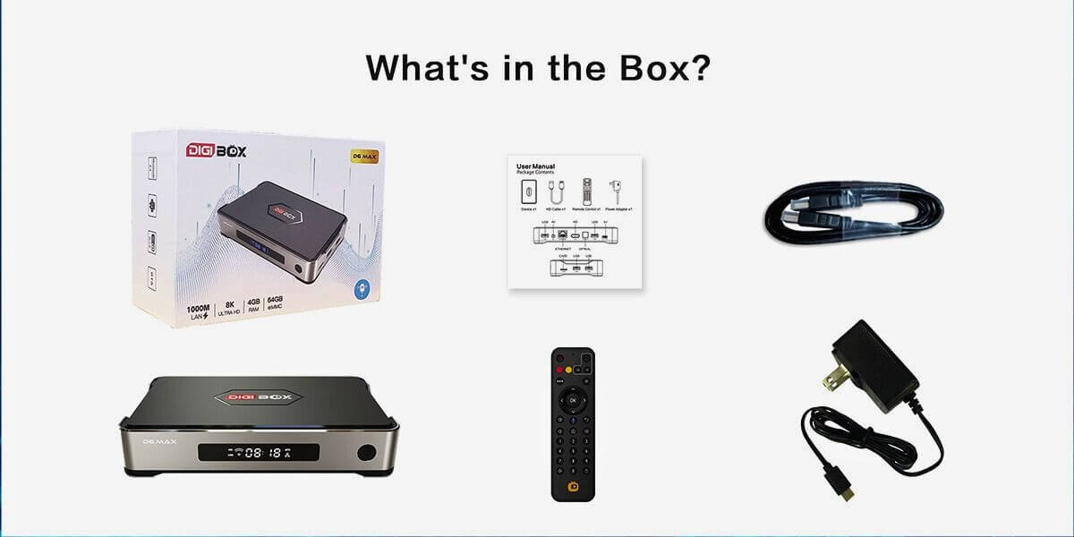 How the DIGIBOX D6 MAX connects to a home television