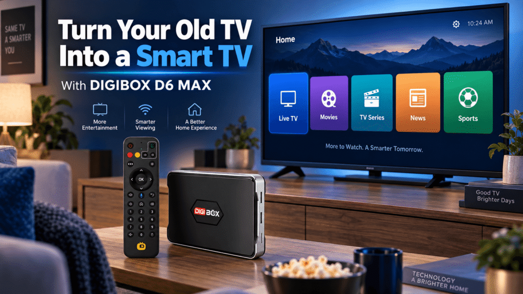 Can DIGIBOX D6 MAX turn an old TV into a smart TV