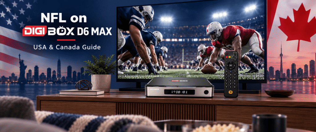 DIGIBOX D6 MAX with CAT TV and CAT BACK for NFL viewing