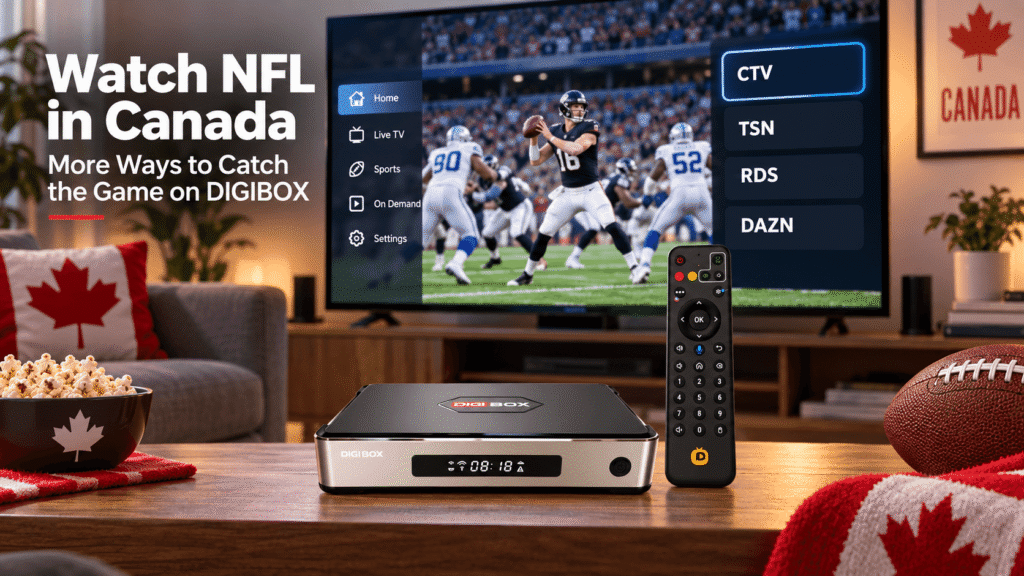 Watch NFL channel on DIGIBOX D6 MAX in Canada