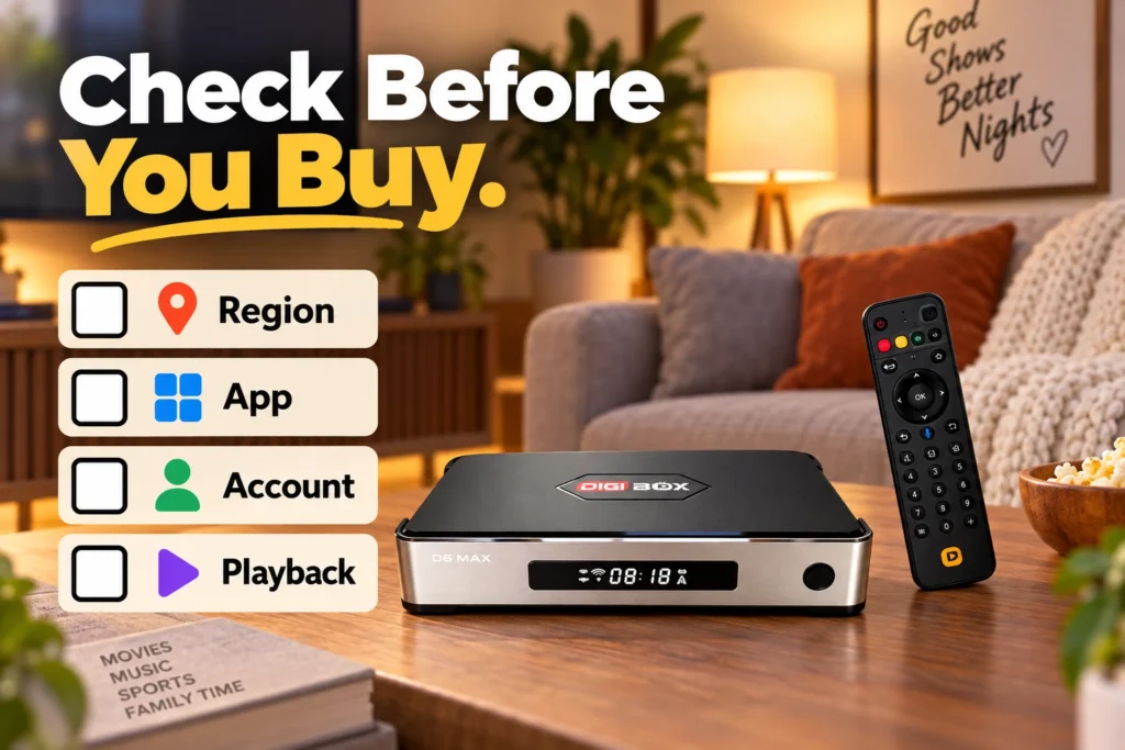 digibox channel buying checklist